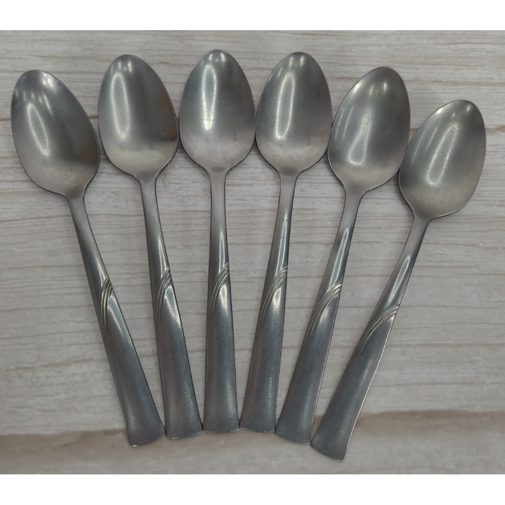 VTG Oneida Stainless 6"‎ Spoons Lot of 6
